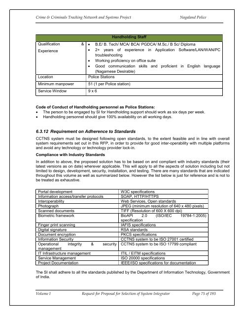 CCTNS nagaland_SI_RFP_Volume 1.pdf - National Crime Records ...