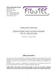 Instruction Manual Optical Fiber Fault Locator Module FTIL TI1 XXX ...