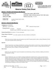 MSDS - Mohawk Finishing Products