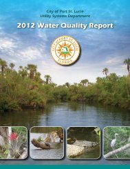 City of Port St. Lucie 2012 Water Quality Report