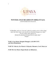 WINTER ANGO READER ON SHIKANTAZA - Upaya Zen Center