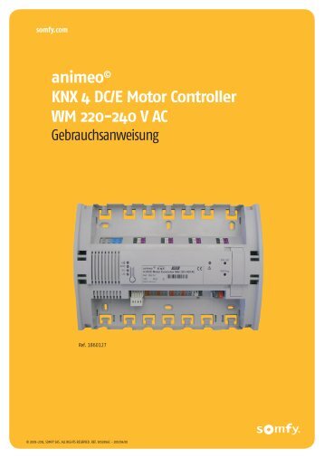 animeo © KNX 4 DC/E Motor Controller WM 220-240 V AC - Somfy ...