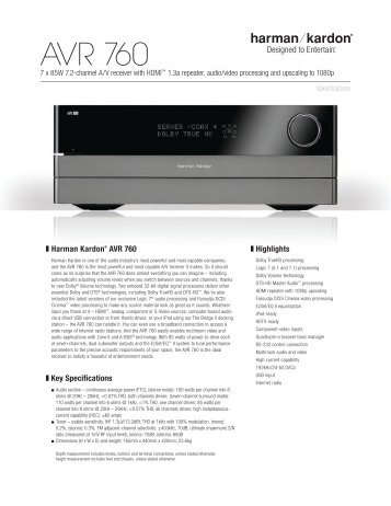 AVR 760 (English EU) - Harman Kardon