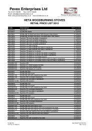 Heta stove Retail Price List 2012 - Cambridge Stoves