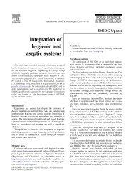 EHEDG Update Integration of hygienic and aseptic systems