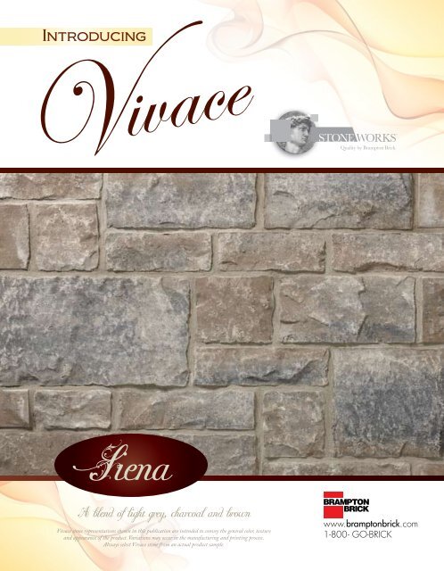 Vivace Specifications - Brampton Brick