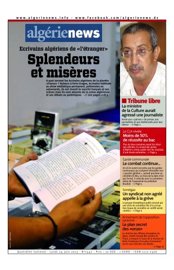 Fr-24-06-2013 - Algérie news quotidien national d'information