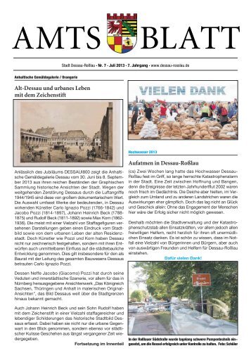 Amtsblatt für die Stadt Dessau-Roßlau