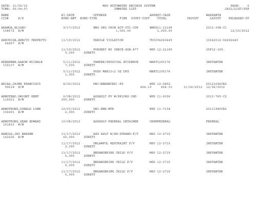 Current Inmate Listing - Mclennan County