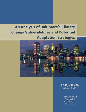 An Analysis of Baltimore's Climate Change Vulnerabilities and ...