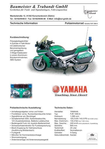 Polizeimotorrad Yamaha FJR 1300 A.indd - FJR-Tourer Deutschland