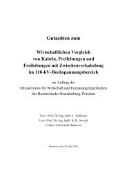 Vergleich Erdkabel - Freileitung im 110-kV-Hochspannungsbereich