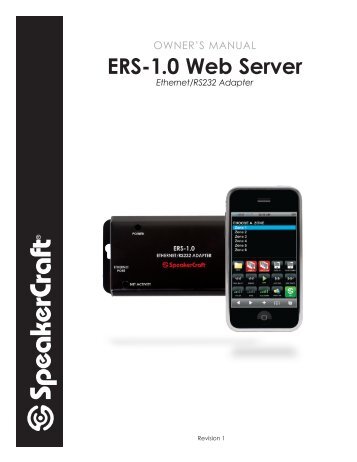 ERS-1.0 Web Server Ethernet/RS232 Adapter - SpeakerCraft