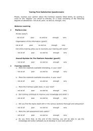 Testing satisfaction questionnaire with fad - Galaxies