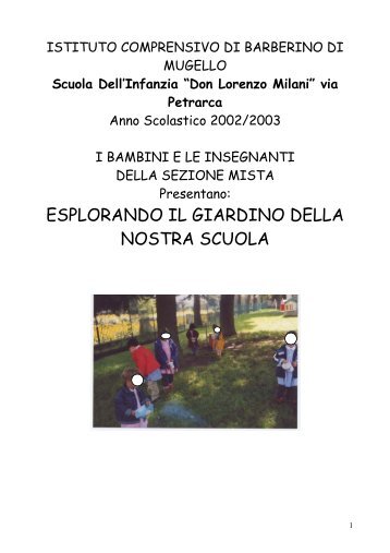 esplorando il giardino della nostra scuola - Istituto Barberino di ...