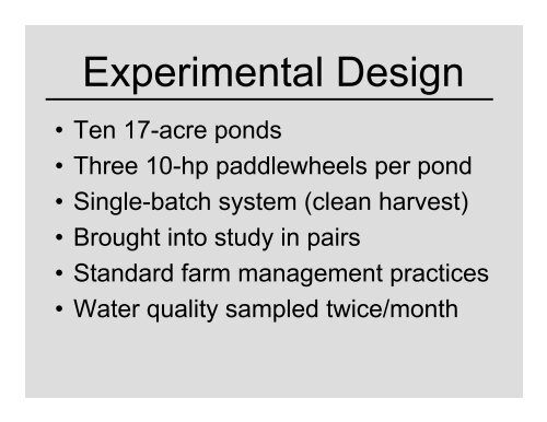 Dr. Les Torrans - NC Aquaculture Development Conference