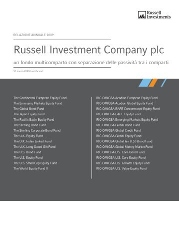 Relazione Annuale - Russell Investments