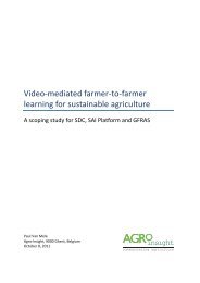 Video-mediated farmer-to-farmer learning for sustainable agriculture