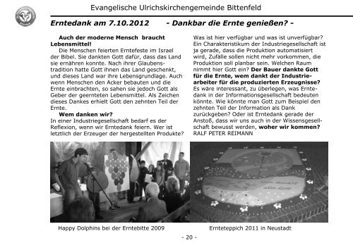 Gemeindebrief 08-2012