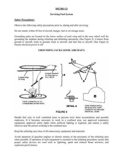 METRO 23 Servicing Fuel System Safety Precautions ... - NATA