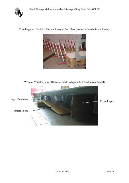 DURCHFÃHRUNGS- RICHTLINIE LEISTUNGSPRÃFUNG ATEMSCHUTZ STUFE 2