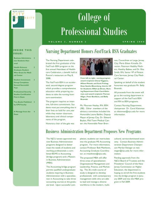 CPS Newsletter Spring-08 draft 8 - New Jersey City University