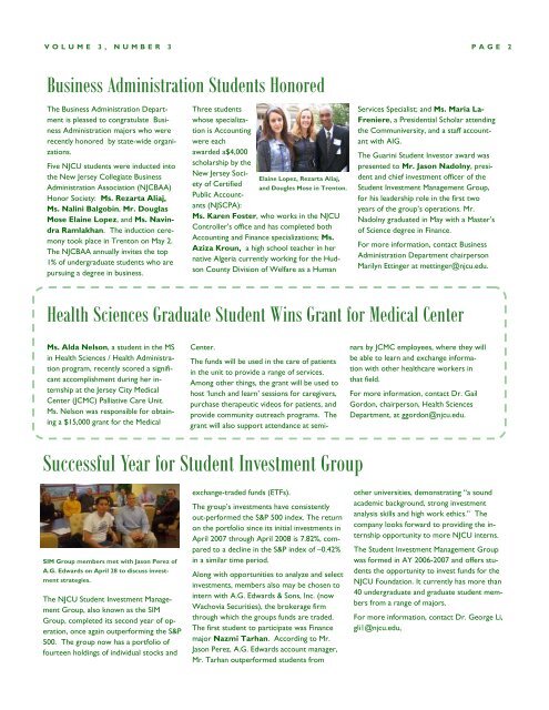 CPS Newsletter Spring-08 draft 8 - New Jersey City University