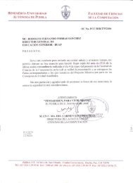 Se incluye el acta de CUA y las - Facultad de Ciencias de la ...