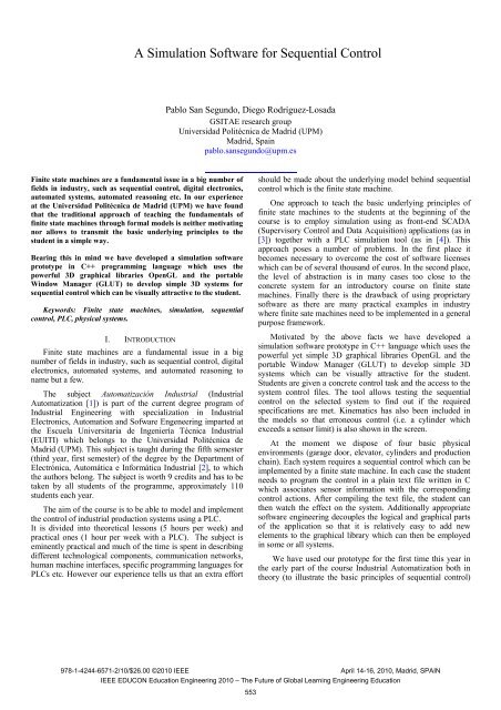 A Simulation Software for Sequential Control - Departamento de ...