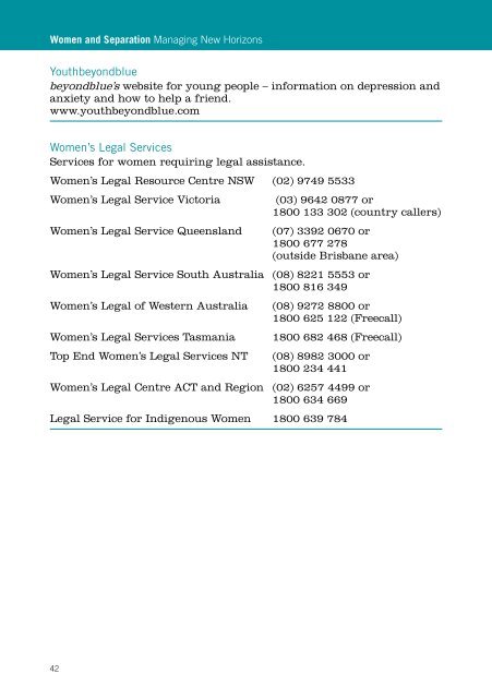 Women and Separation (Booklet) - Relationships Australia