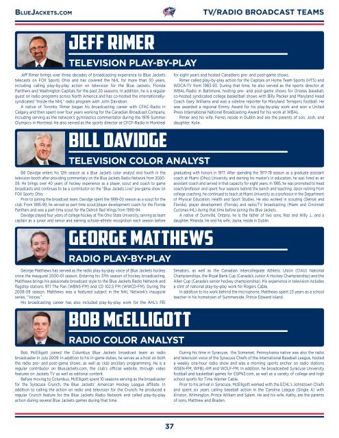 2012-2013 media guide - Columbus Blue Jackets