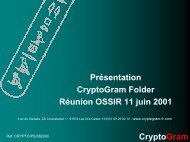 CryptoGram PrÃ©sentation CryptoGram Folder RÃ©union OSSIR 11 ...