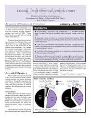 Juvenile Offenders and Probation, January - June 1998