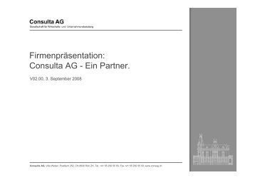 Firmenpräsentation: Consulta AG - Ein Partner. - consag.