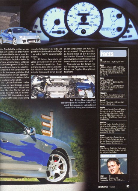 Autotuning No. 4/2005 TRC Toyota Celica ST201 PDF - TRC-Tuning
