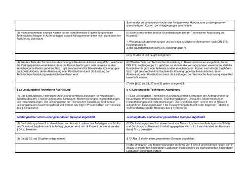 Synopse HOAI 2009 Ã¢Â€Â“ HOAI 2002 - Werner Baurecht