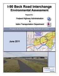 Environmental Assessment for I-90 Beck Road . - City of Post Falls