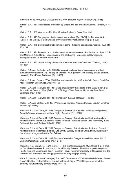 AUSTRALIAN BIODIVERSITY RECORD - Calodema