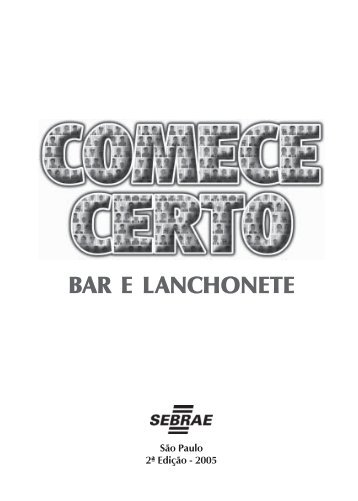Bar e Lanchonete - COMPLETO - Sebrae