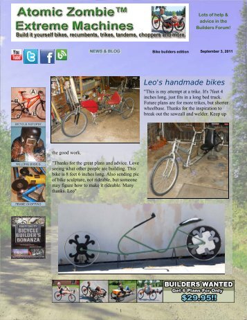 Leo's handmade bikes - AtomicZombie - DIY Plans for Recumbent ...