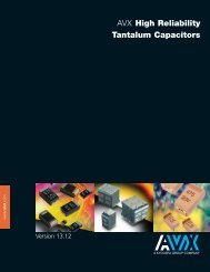 High Reliability Tantalum Capacitors - AVX