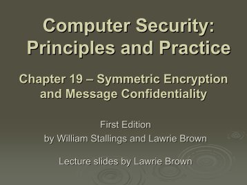 Computer Security: Principles and Practice, 1/e