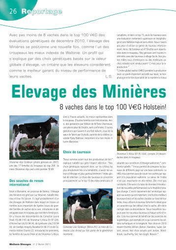 Elevage des MiniÃ¨res - Association Wallonne de l'Elevage