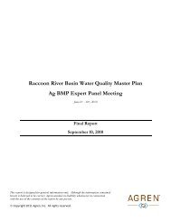 Raccoon River Basin Water Quality Master Plan Ag BMP ... - Agren Inc.