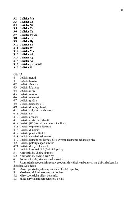 3 LoÅ¾iska rud - Katedra geologie UP