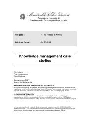Analisi - knowledge management case studies - Aetnanet