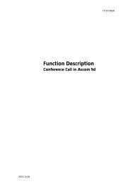 Function Description, Conference Call in Ascom 9d, TD2100GB