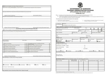 government of barbados training administration division application ...