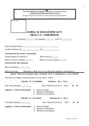 SCHEDA DI RILEVAZIONE DATI NELLE U.O. ... - R@cine