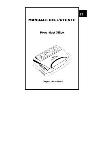 PowerMust Office User manual-It - Mustek